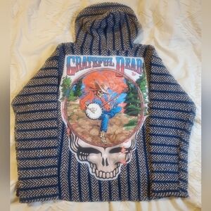 Grateful Dead Vintage Baja Joe Hoodie + Liquid Blue Tie-dye 1994 Banjo Patch